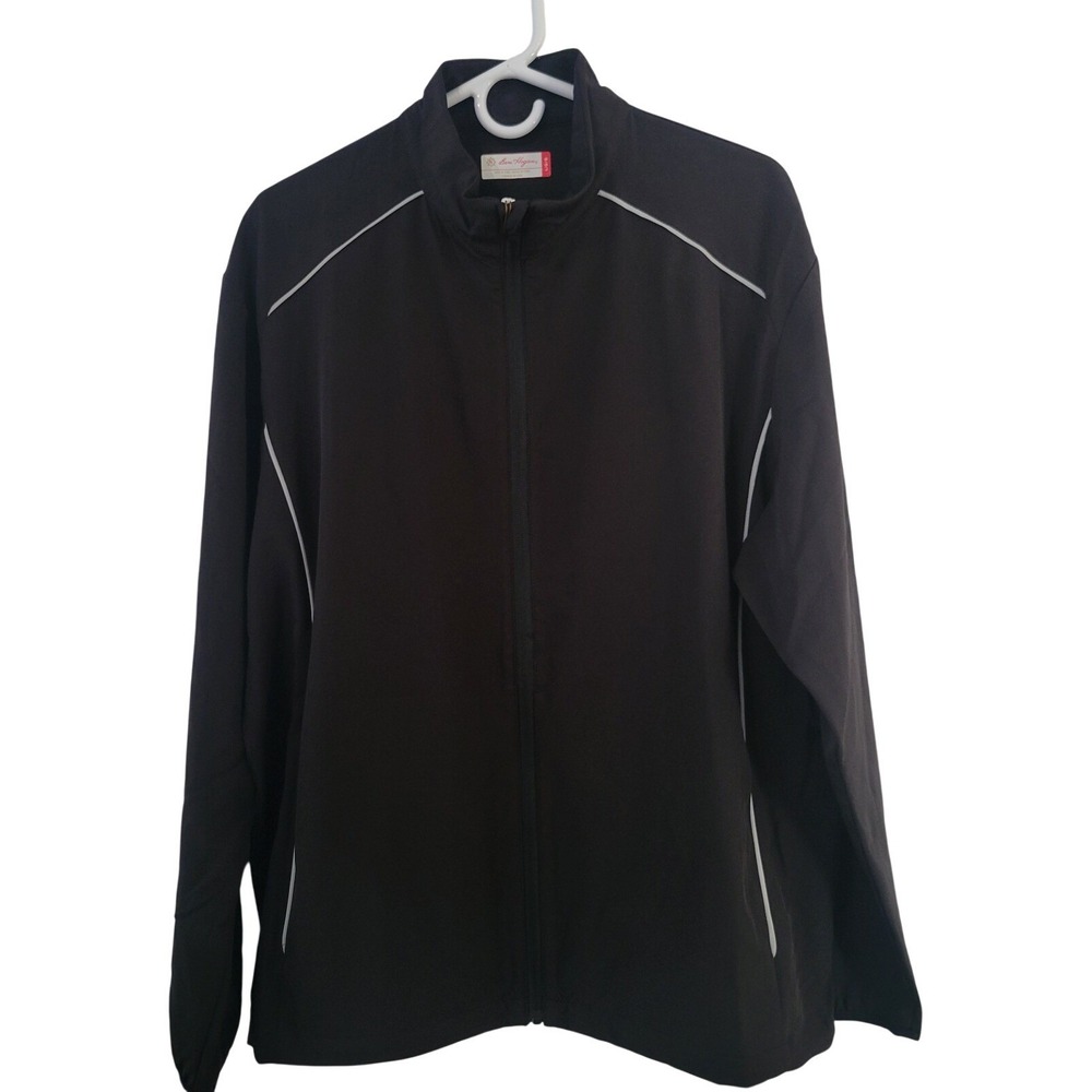 Ben Hogan Men's Black Full Zip Golf Jacket‎ Athletic Performance Track Large